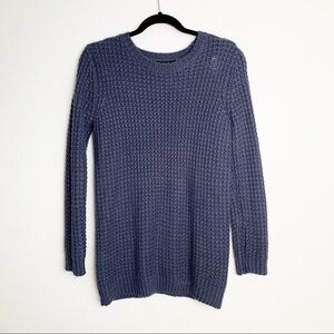Forever‎ 21 Slightly Open Knit Blue Sweater Blue M